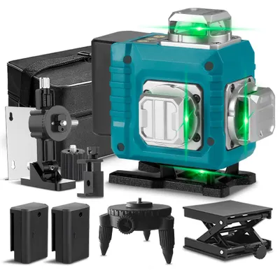 Produktbild von Laser Wasserwaage 16 Linien, 4×360° Wasserwaage 360° Laser Wasserwaage Selbstnivellierend FüR Innen- Und AußEnbereich Baustelle