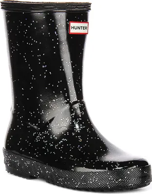 Produktbild von Hunter Kids First Glitter in Schwarz Glänzend für Kleinkinder – 5 UK - 22 EU - 7G/6B US / Black Shiny
