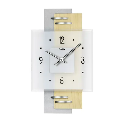 Image de Horloge murale à quartz AMS, mouvement à quartz, 22x36x5cm, 9248