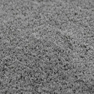 Produktbild von Teppich Wohnzimmer in Hell-Grau Flauschig Microfaser Dicht gewebt-Weich, Maße:60x110 cm