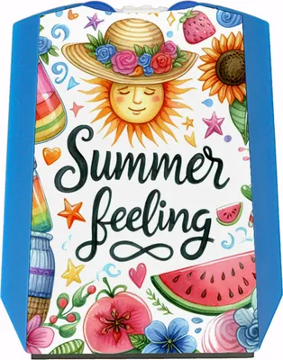 Produktbild von Sonne und Sommer Parkscheibe mit Spruch Summer feeling