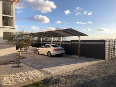 Produktbild von Ximax - 76111 - Aluminium Carport Linea Typ 60 Tandem Edelstahl-Look