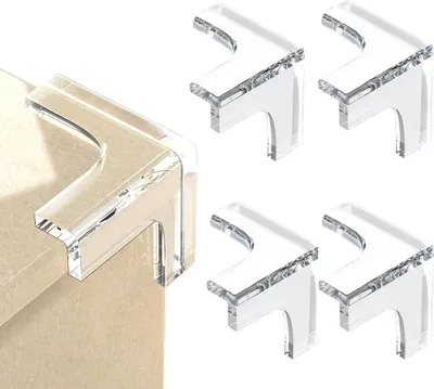 Produktbild von 4 Stücks Kantenschutz Baby, Tischkantenschutz Ecken, Kantenschutz Selbstklebend mit Verbessertem Superkleber für Baby Sicherheit