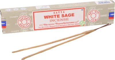 Produktbild von Satya Incense Räucherstäbchen, Indische Räucherstäbchen 15 g - White Sage, Creme-weiß, 21*4*2 cm, Indische Räucherstäbchen