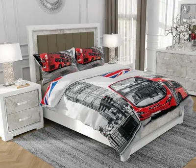 Obrázek produktu pro Povlečení 200x220 cm + 2x70x80 cm, 3dílná sada, 100% bavlna, satyna, zip, vícebarevná - SOVIO | So.0143