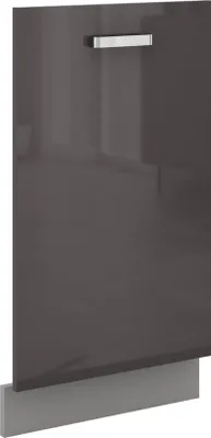 Produktbild von Frontblende Geschirrspüler vollintegriert 45 cm Grau Hochglanz Küche Grey Bianca