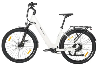 Immagine prodotto di E-bike per adulti - E-bike da città - Ruote da 70 cm - Motore brushless da 250 W - Batteria da 48 V 15 Ah - Autonomia >60 km - Velocità massima 25 km/h - A due posti - Bianco