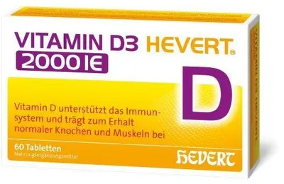Obrázek produktu pro Vitamin D3 Hevert 2000 I.E. tablety 60 St