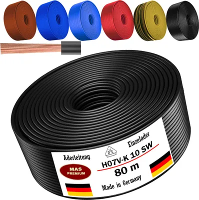 Obrázok produktu pre 80 m flexibilný jednožilový kábel H07 V-K SW 1x10 mm² čierny