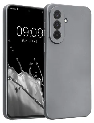 Produktbild von kwmobile Handyhülle für Samsung Galaxy A37 5G Hülle - weiche Silikon Case metallisch schimmernd - Schutzhülle Cover - Metallic Grau