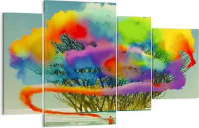 Produktbild von Bild auf Leinwand - Leinwandbild - Abstraktion Natur - 120x70cm - Wand Bild - Wanddeko - Wandbilder - Leinwanddruck - Bilder - Kunstdruck - Wanddekoration - Leinwand bilder - Wandkunst - DL120x70-3728