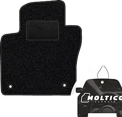 Produktbild von moto-MOLTICO Fahrer Fußmatte Auto Velours Fahrerseite Autoteppiche Schwarz Fahrermatte 1-teilig passend für VW Phaeton Lang 2002-2016