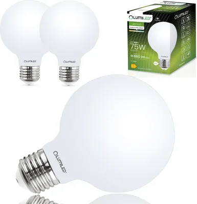 Produktbild von LUMILED 3x E27 LED Lampen G95 Globe matt 8W Ersetzt 75W Glühlampe 880lm Leuchtmittel 4000K Neutralweiß Glühbirne milchig Filament Glas Große Kugel Deko 3 Stück Birnen Haus Café Bar ?95mm