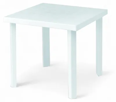 Obrázek produktu pro Modulární čtvercový stůl z bílé pryskyřice, 79 x 79 x v. 72 cm, Rozoda