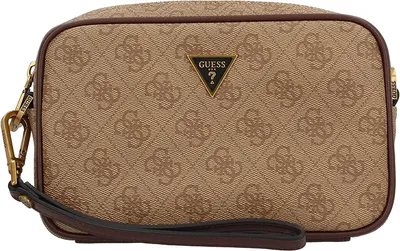 Image de Guess Vezzola Petit sac de toilette synthétique pour homme en marron Beige (ONE SIZE)