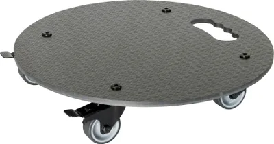 Produktbild von WAGNER Pflanzenroller HPL BLACK Ø 38 x 7,5 cm, innen & außen, Soft-Rollen Feststeller, Tragkraft 100 kg, DE Ware - 20063001