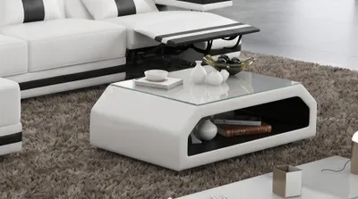 Productafbeelding van Salontafel Modern Blau Zwart Hoogglans Elegant Woonkamer Salontafel Luxe *