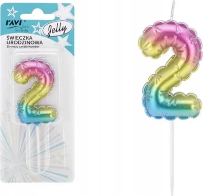 Immagine prodotto di Candele di compleanno Numeri 2 Candela per torta