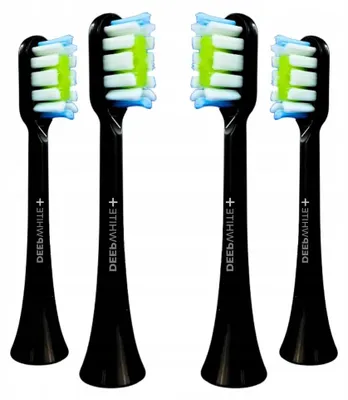 Produktbild von Deepwhite Ersatzköpfe für Raven ESOS005B Schwarz, 4 Stück