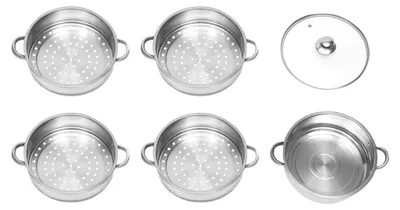 Immagine prodotto di Vaporizzatore in acciaio inossidabile, design a 5 livelli, lavabile in lavastoviglie, colore grigio