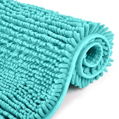 Produktbild von Hochflorige, rutschfeste Badematte – maschinenwaschbar und saugfähig – für Badewanne, Dusche und Badezimmer – 50 x 80 cm