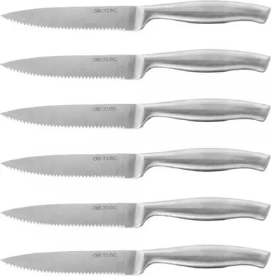 Image de Set de 6 couteaux professionnels de viande avec scie et lame de 2 mm d'épaisseur.
