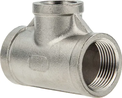 Produktbild von tecuro T-Stück 90° reduziert Edelstahl V4A (AISI 316), IG/IG/IG 2 x 1 1/2 x 2 Zoll