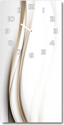 Produktbild von Wanduhr aus Glas – 30x60 cm - Glasbild - Glasuhr - Gehärtetes Glas -Wellenabstraktion