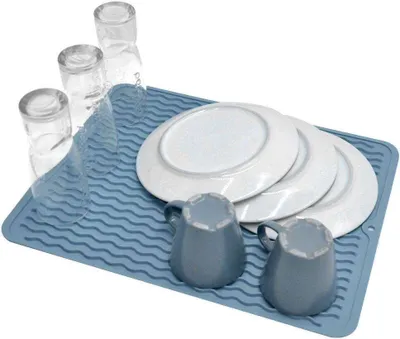 Produktbild von ULTRA CLEAN Abtropfmatte Abtropfunterlage zum Trocknen von Geschirr 40x31 cm BLAU