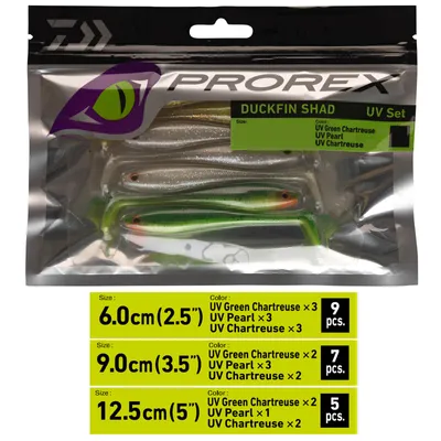 Productafbeelding van Daiwa Prorex Duckfin Shad Set UV, 12,5 cm