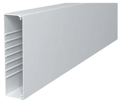 Produktbild von OBO WDK60230RW Wand-u.Deckenkanal ** m.Bodenlochung 60x230x2000 PVC 619127