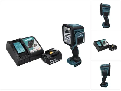 Obrázok produktu pre Makita DML 812 RT1 Akumulátorová ručná LED baterka 18 V 1250 lm + 1x akumulátor 5,0 Ah + nabíjačka