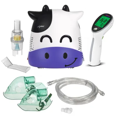 Obrázek produktu pro Dětský inhalátor Promedix, inhalátor, nebulizátor, maska, sada filtrů, PR-810 + bezkontaktní lékařský infračervený teploměr Promedix PR-960