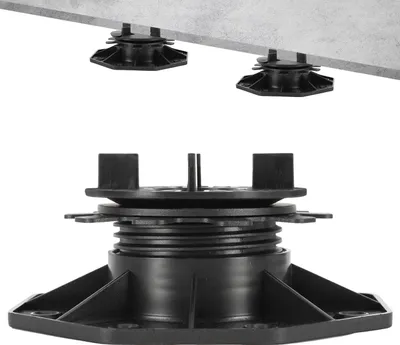 Immagine prodotto di Izrielar Terrazza Supporti per piastrelle Premium 40-70 mm con compensazione della pendenza 0-5 % regolabili in altezza Pietra Vetroceramica Calcestruzzo Confezione da 20