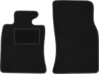 Image de Tapis de sol avant velours sur-mesure pour Mini Cooper II R57 (2006-2013, cabriolet) noir, jeu 2 pièces, fixations - STANDRAD