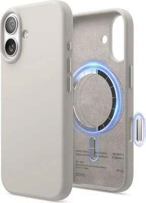Immagine prodotto di Custodia per cellulare ELAGO per iPhone 17, custodia morbida in silicone Magsafe, pietra