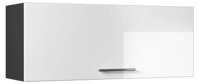 Imagen del producto de Armario de pared Vicco Fame-Line Blanco alto brillo/Antracita 100 cm, Model 61575