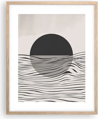 Produktbild von Gerahmtes Poster - Rahmen in heller Eiche - Figuren Formen Geometrie - 40x50 cm - Wand Bild - Wanddeko - Wandbilder - Kunstposter - Wandposter - Bilderrahmen - Bilder - Kunstdruck - P2NPA40x50-4964