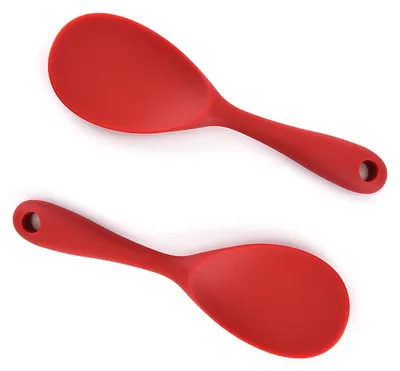 Productafbeelding van Servieslepel 2 stuks, anti-aanbak silicone lepel voor rijst
