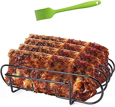Produktbild von Rippens, Braten und Rippen, Grill für gegrillte Lammkoteletts, gegrillte Steaks, gegrillte Rippens, geeignet für Gasgrills und Holzkohlegrills.