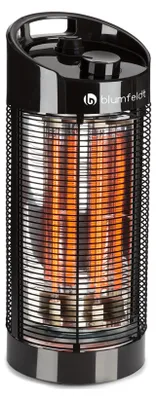 Obrázok produktu pre Ohrievač podlahy – 1200 W – Vstupné umiestnenie – Čierna farba – Oscilácia o 360 stupňov – Infračervený ohrievač
