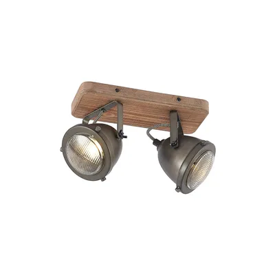Produktbild von Lindby Deckenspot Farovi, schwarz, 27 cm, 2-flammig, GU10