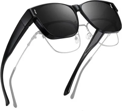 Produktbild von Sonnenglas - Sonnenbrille für Brilleträger - Sicherer Autofahren - Polarisierte Gläser - 19x11x3 cm - Schwarz