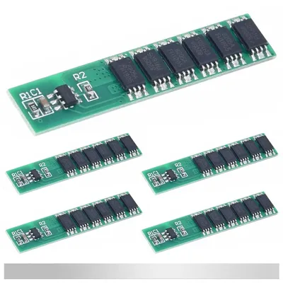 5x 1S 3,7V 15A 6MOS BMS Schutzplatine für 18650 Li-Ion Akku