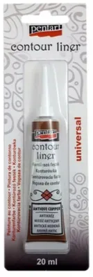 Produktbild von Pentart Konturenfarbe Metallic Antik-Kupfer für Kunsthandwerk 20ml