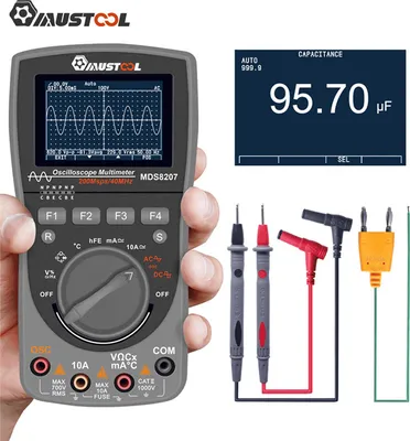Produktbild von MUSTOOL NEWEST MDS8207 Multimetr oscyloskopowy 2 w 1 z inteligentną pamięcią cyfrową Tester oscyloskopowy AUTO z jednym przyciskiem i rękojeścią analogową