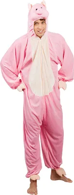 Produktbild von B88008-195 rosa Damen Herren Schwein Schweine Pig Kostüm-Overall bis max.195 cm Körpergröße