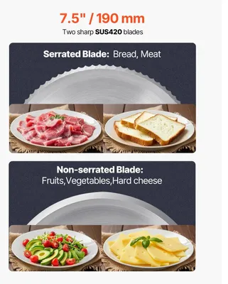 Imagen del producto de Máquina cortadora de carne eléctrica, ideal para uso doméstico, 180W, color , incluye 2 cuchillas