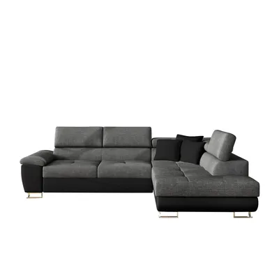 Produktbild von MIRJAN24 Ecksofa Cotere, Eckcouch mit Schlaffunktion und Bettkasten, L-Form Sofa vom Hersteller, Wohnlandschaft (Soft 011 + Lux 06 + Soft 011, Seite: Rechts)