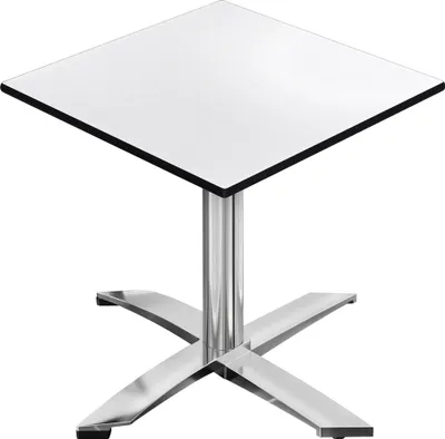 Produktbild von CPTG | Bistro Tisch | B:T:H 70 x 70 x 76 cm | Weiß / Aluminium | Klappbar/ Zusatzgewicht | Bistrotisch Gastro Tisch